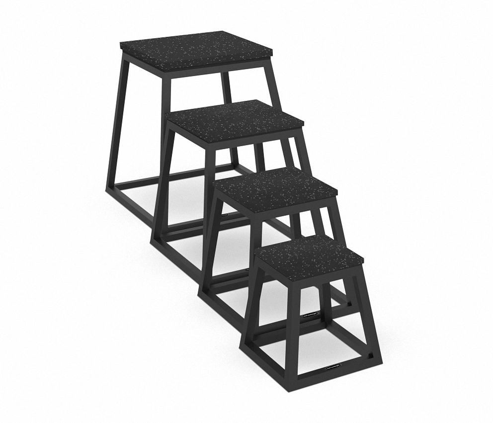 KIT 4 PLATAFORMAS PLIOMETRICAS AFW (30/45/60/76CM)