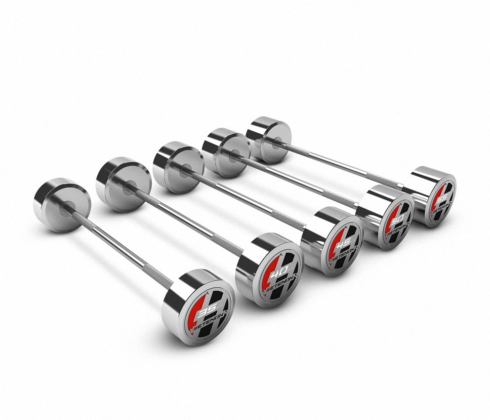 KIT 5 BARRAS RECTAS BICEPS 35KG A 55KG IRON ETENON