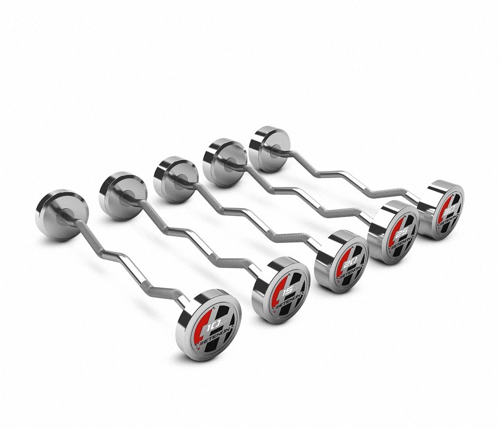 KIT 5 BARRAS Z BICEPS 10KG A 30KG IRON ETENON