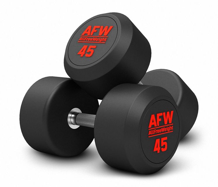 MANCUERNAS REDONDAS 45KG GOMA R PLUS (PAR) AFW