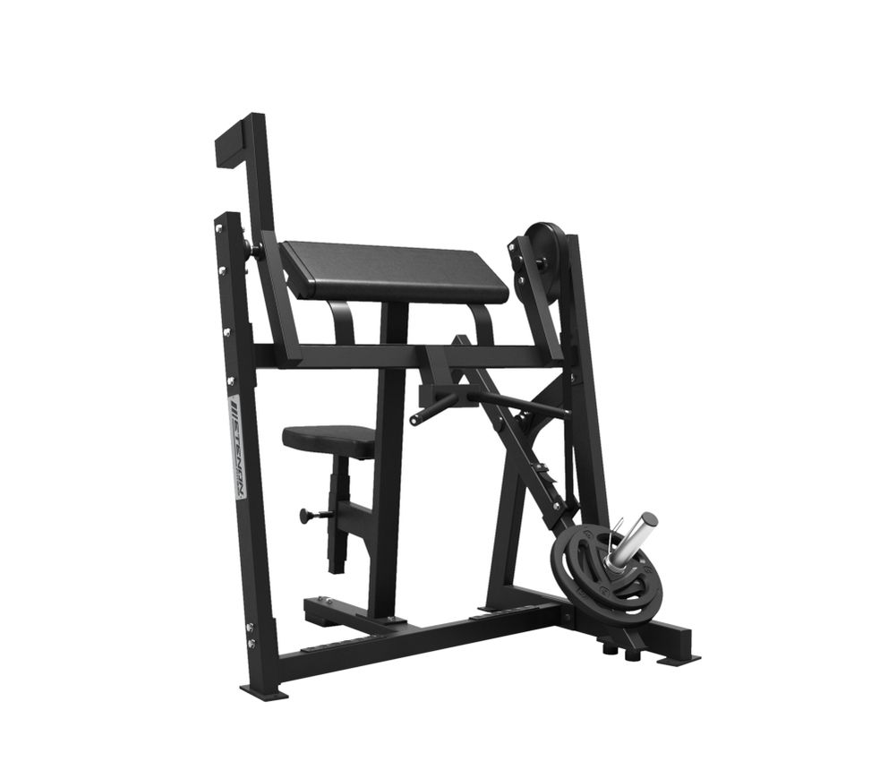 CURL DE BICEPS PLATE LOAD NEGRO