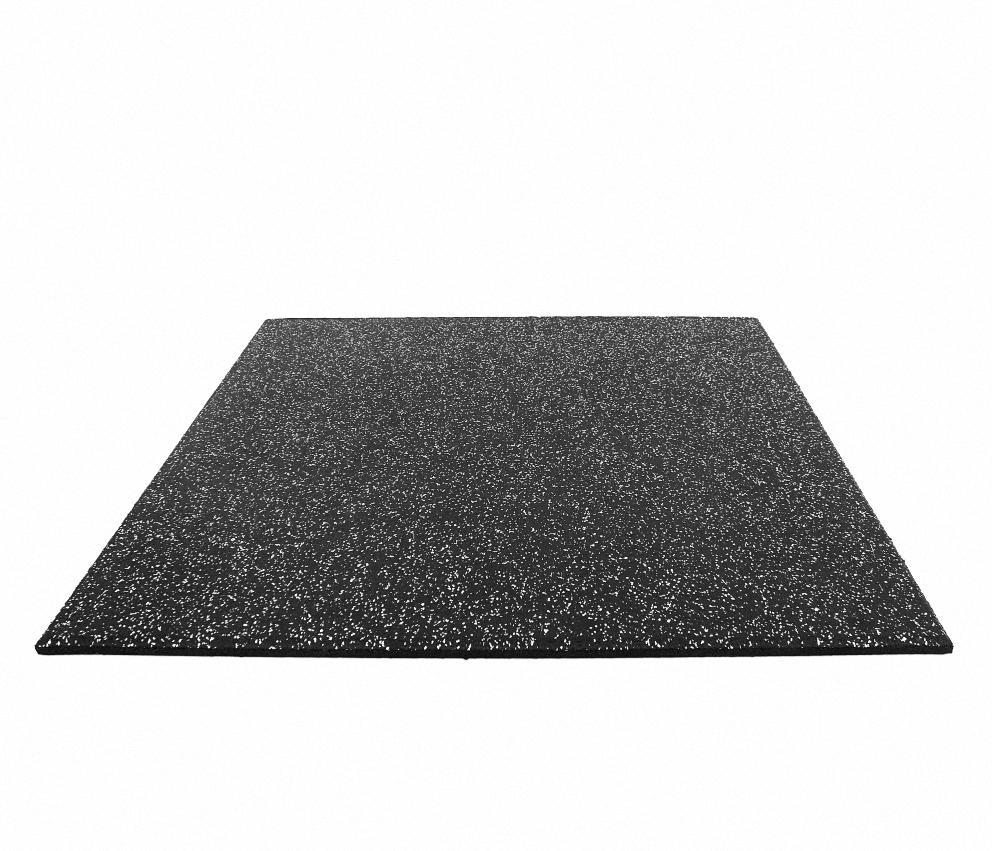PAVIMENTO TOP FLOOR 20MM 1X1M FLECKS NEGRO-BLANCO